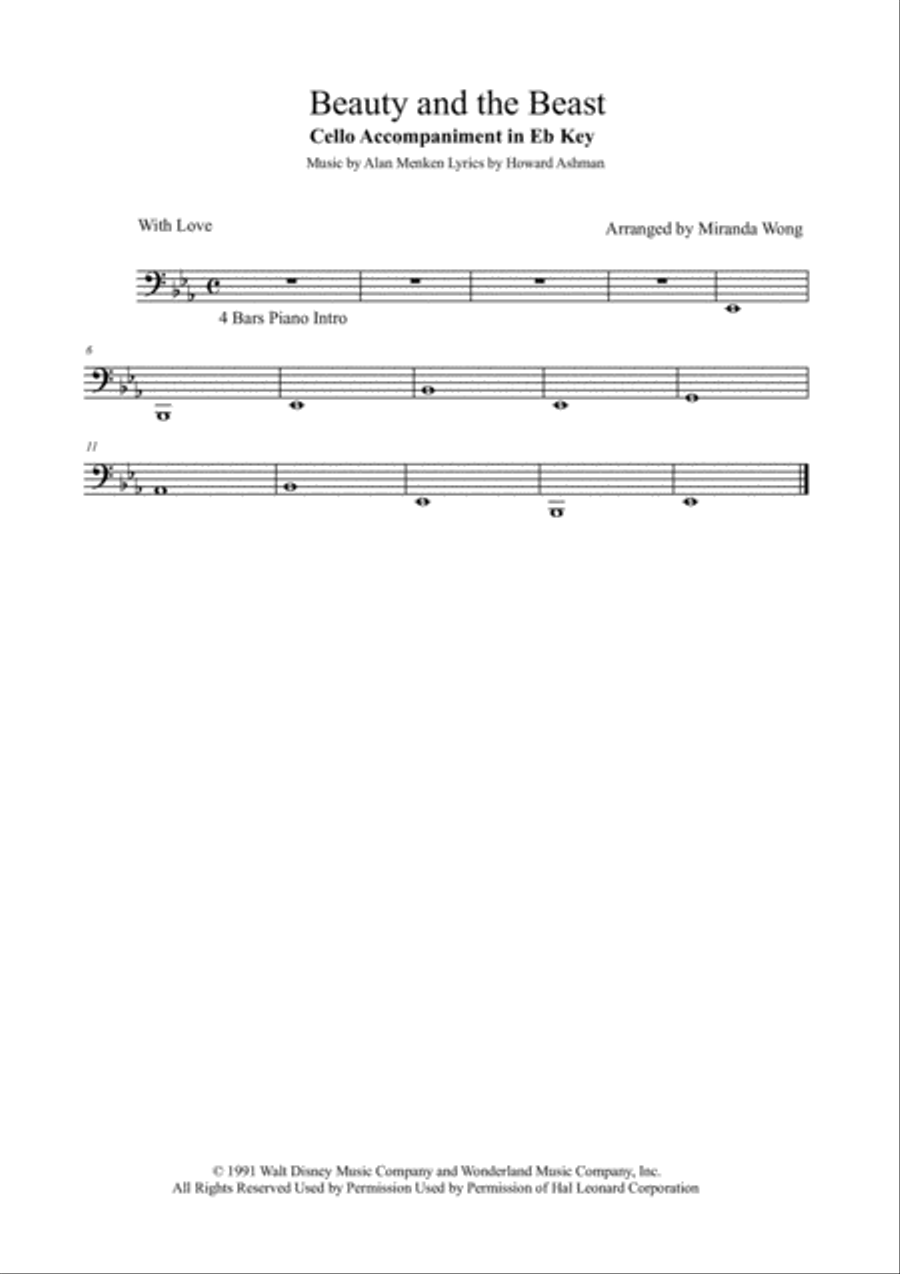 Beauty And The Beast Piano Trio scores gallery preview page 4