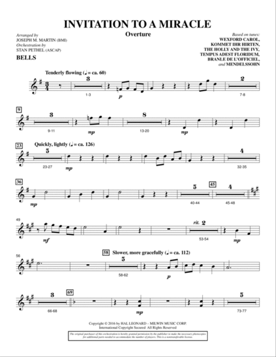 Invitation To A Miracle (a Cantata For Christmas) - Bells Choir scores gallery preview page 2