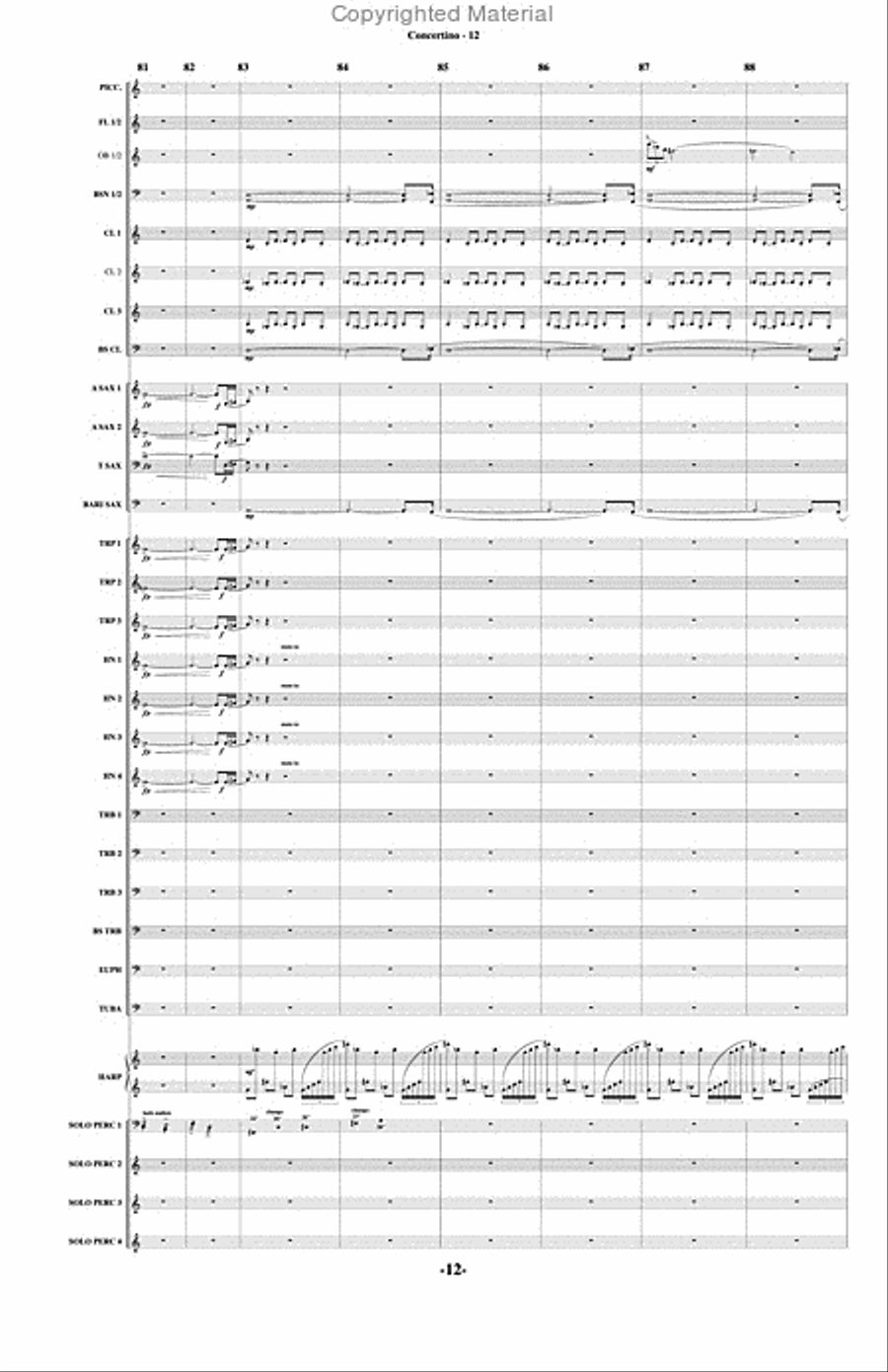 Concertino for 4 Percussion Concertino for 4 Percussion Concert Band scores gallery preview page 13