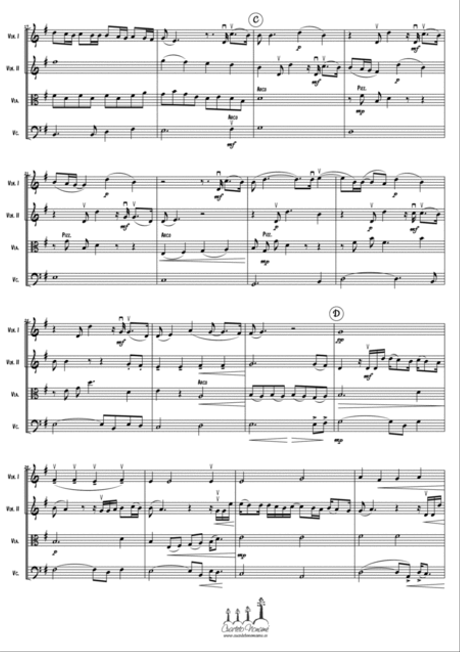 Que Lo Nuestro Se Quede Nuestro String Quartet scores gallery preview page 3