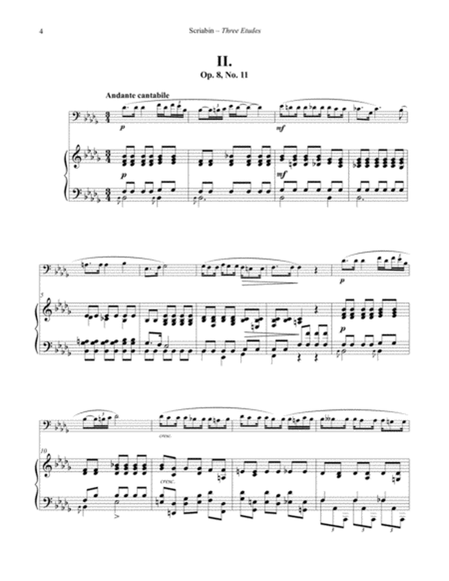 Three Etudes for Euphonium and Piano