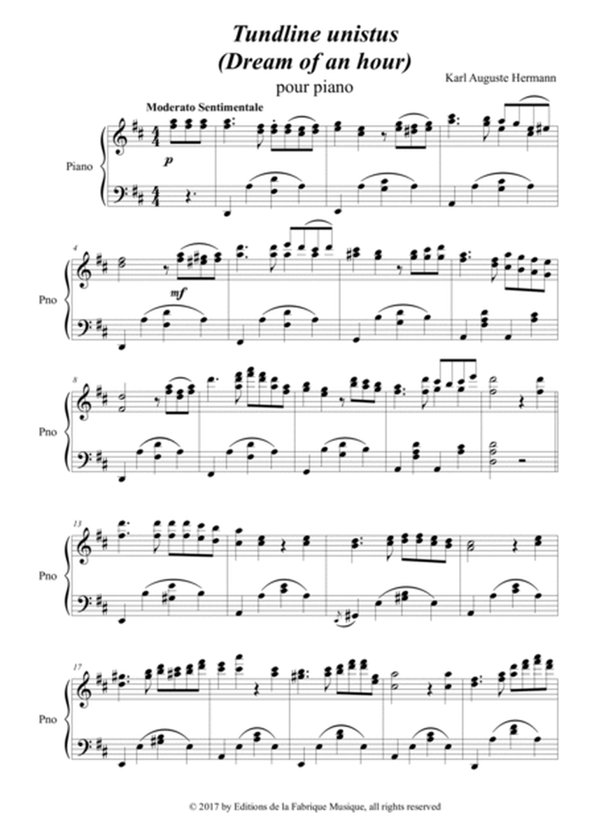 Karl August Hermann : Tundline unistus (Dream of an Hour) for piano