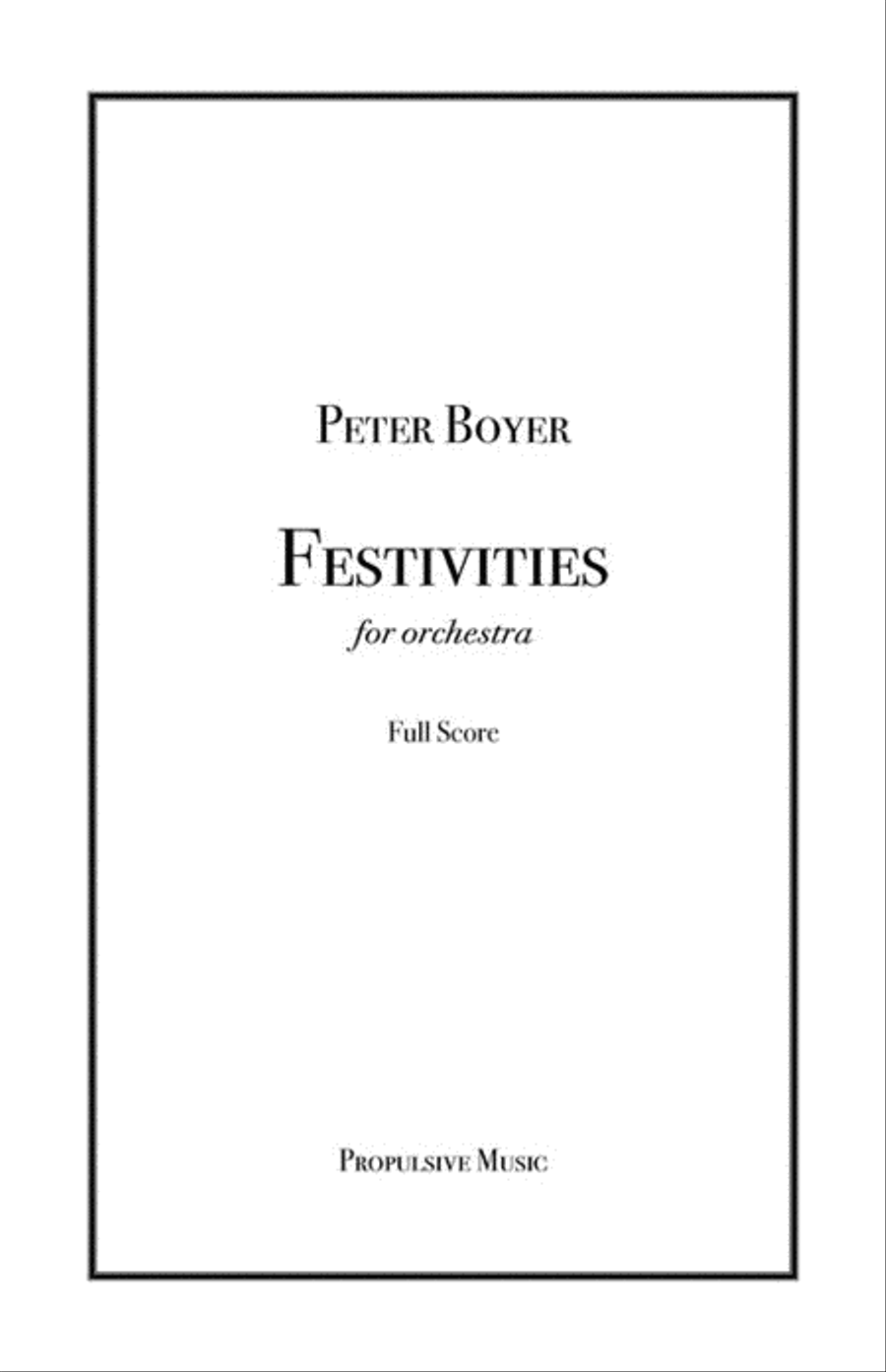 Festivities (conductor's score) Full Orchestra scores gallery preview page 1