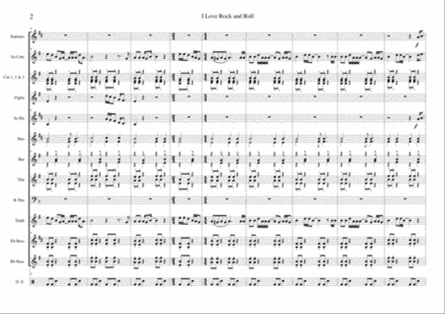 I Love Rock 'N Roll Small Ensemble scores gallery preview page 2