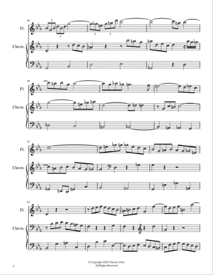 Musical Offering, Ricercar A 3, BWV 1079 Flute Solo scores gallery preview page 4