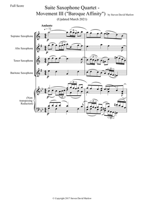 "Baroque Affinity" (from Sax Quartet Suite)