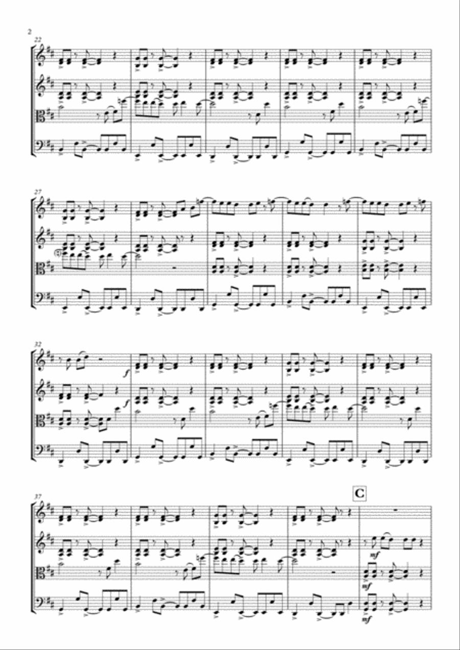 Sugar Sugar String Quartet scores gallery preview page 3