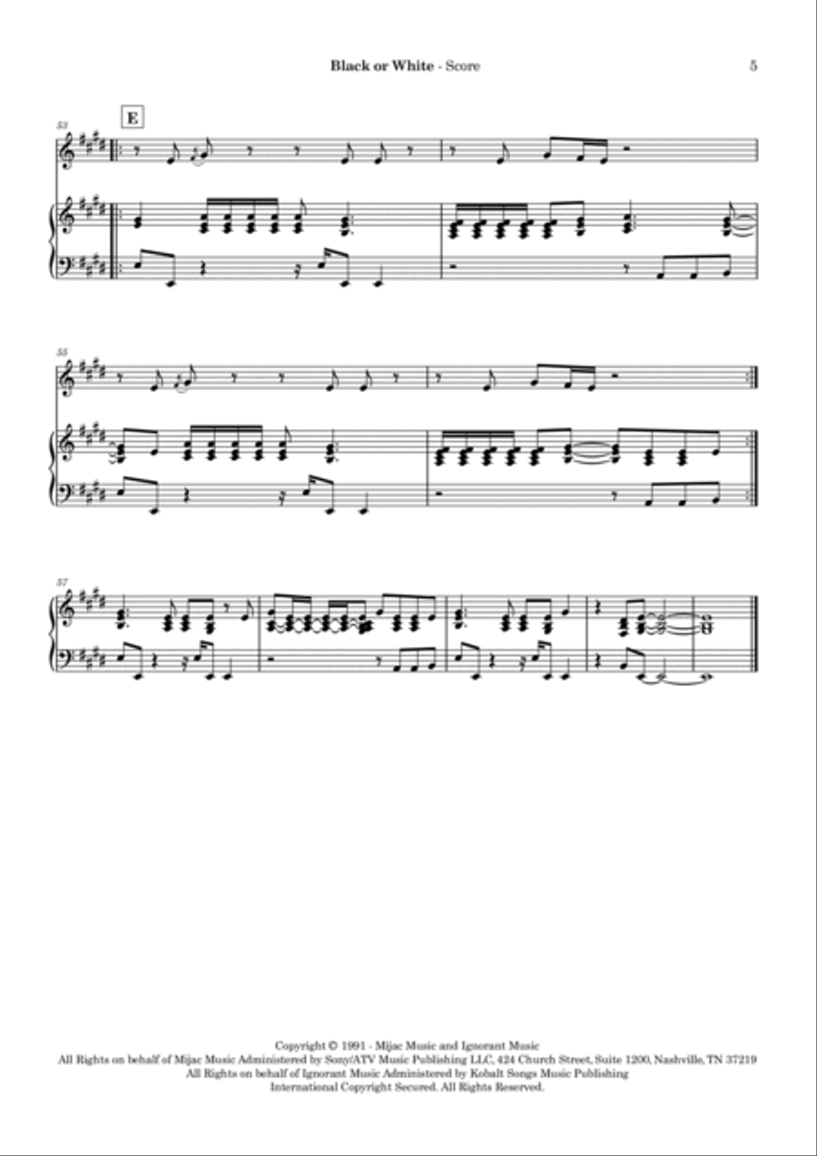 Black Or White (rap Version) Large Ensemble scores gallery preview page 5