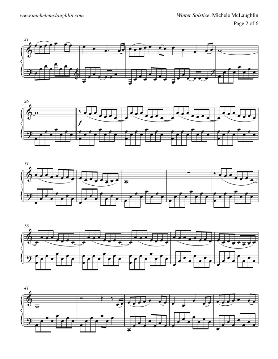 Winter Solstice Winter Solstice Piano Solo scores gallery preview page 2