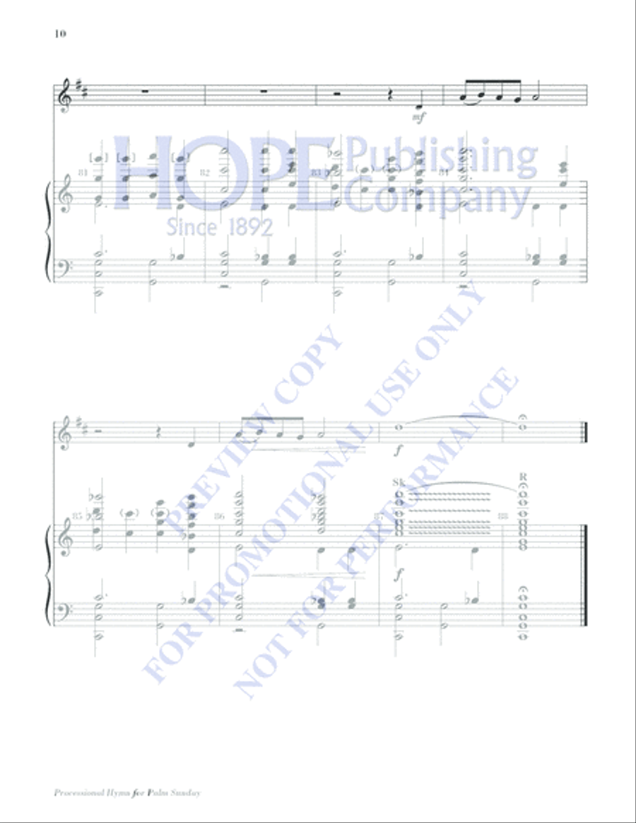 Processional Hymn for Palm Sunday 5-Octaves scores gallery preview page 10