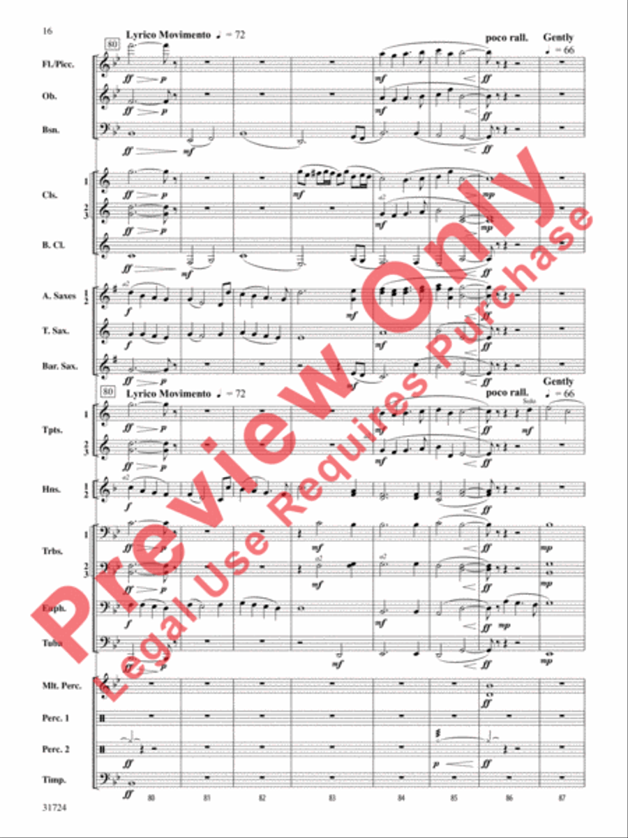 Choreography (score only) Concert Band scores gallery preview page 17