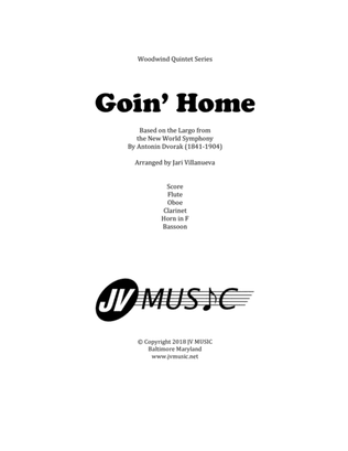 Book cover for Goin' Home For Woodwind Quintet