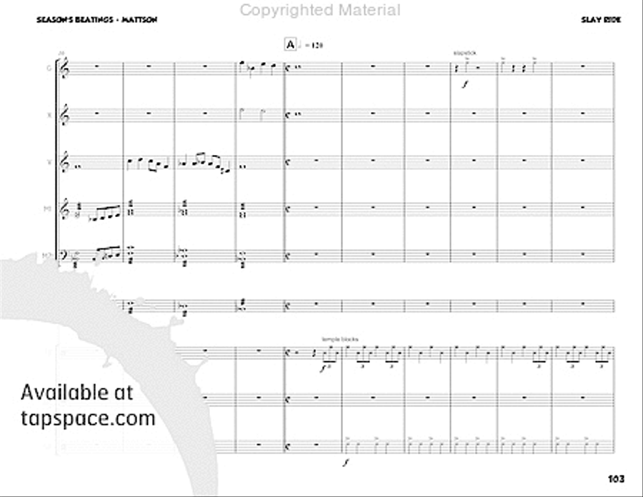 Season's Beatings Percussion Ensemble scores gallery preview page 15
