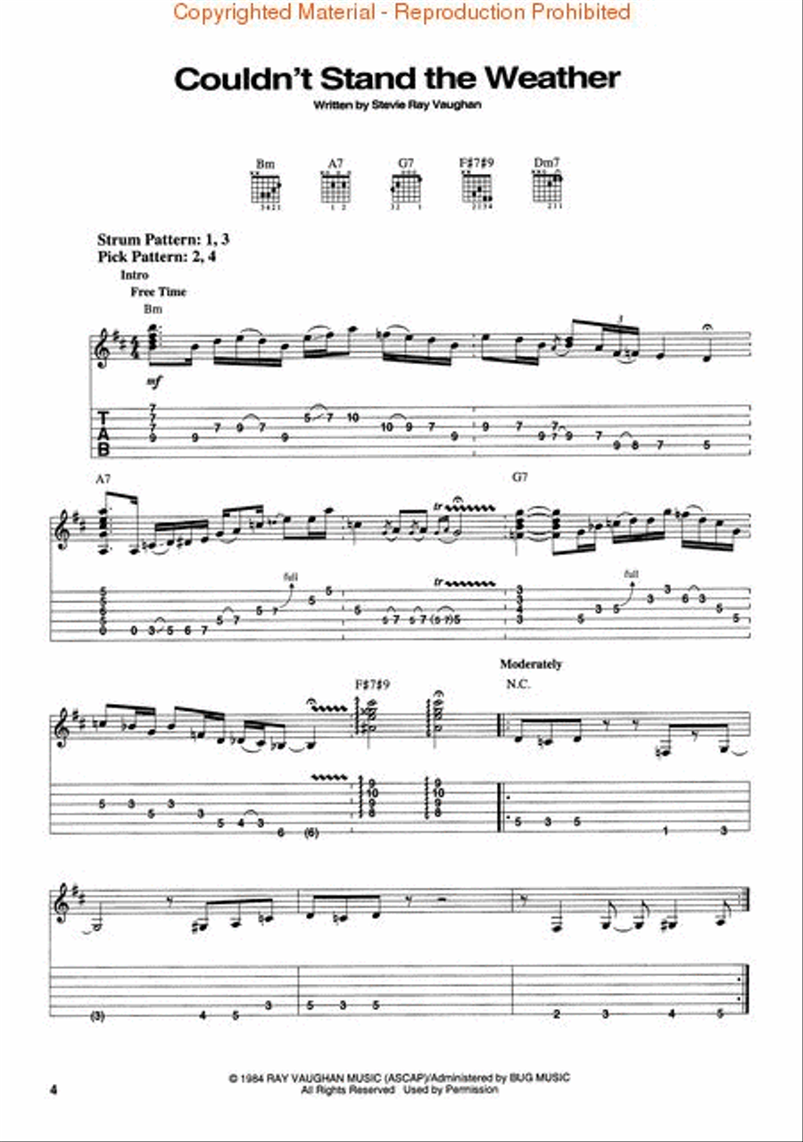 The Best Of Stevie Ray Vaughan - Easy Guitar Electric Guitar scores gallery preview page 2