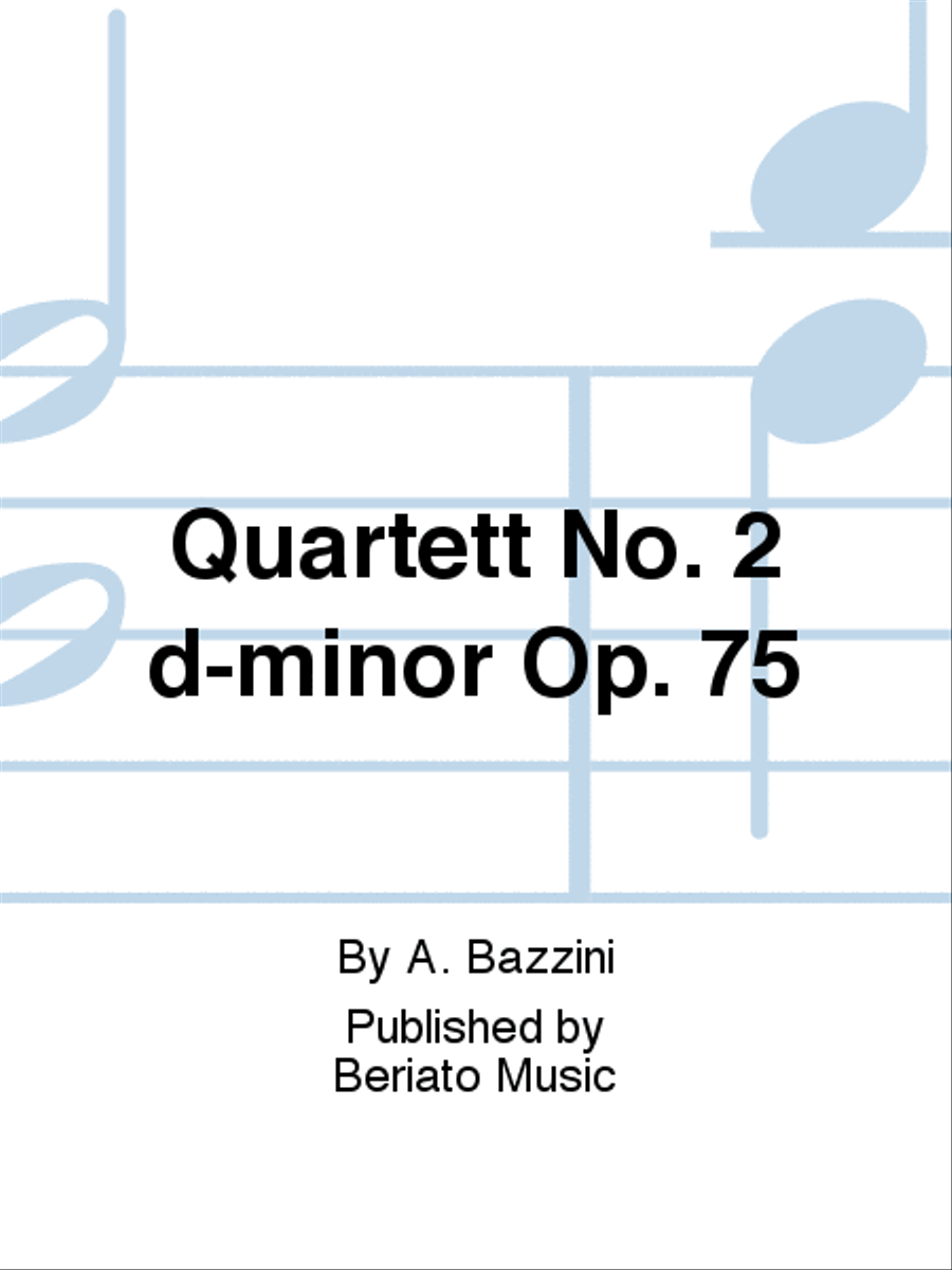 Quartett No. 2 d-minor Op. 75 String Quartet scores gallery preview page 1