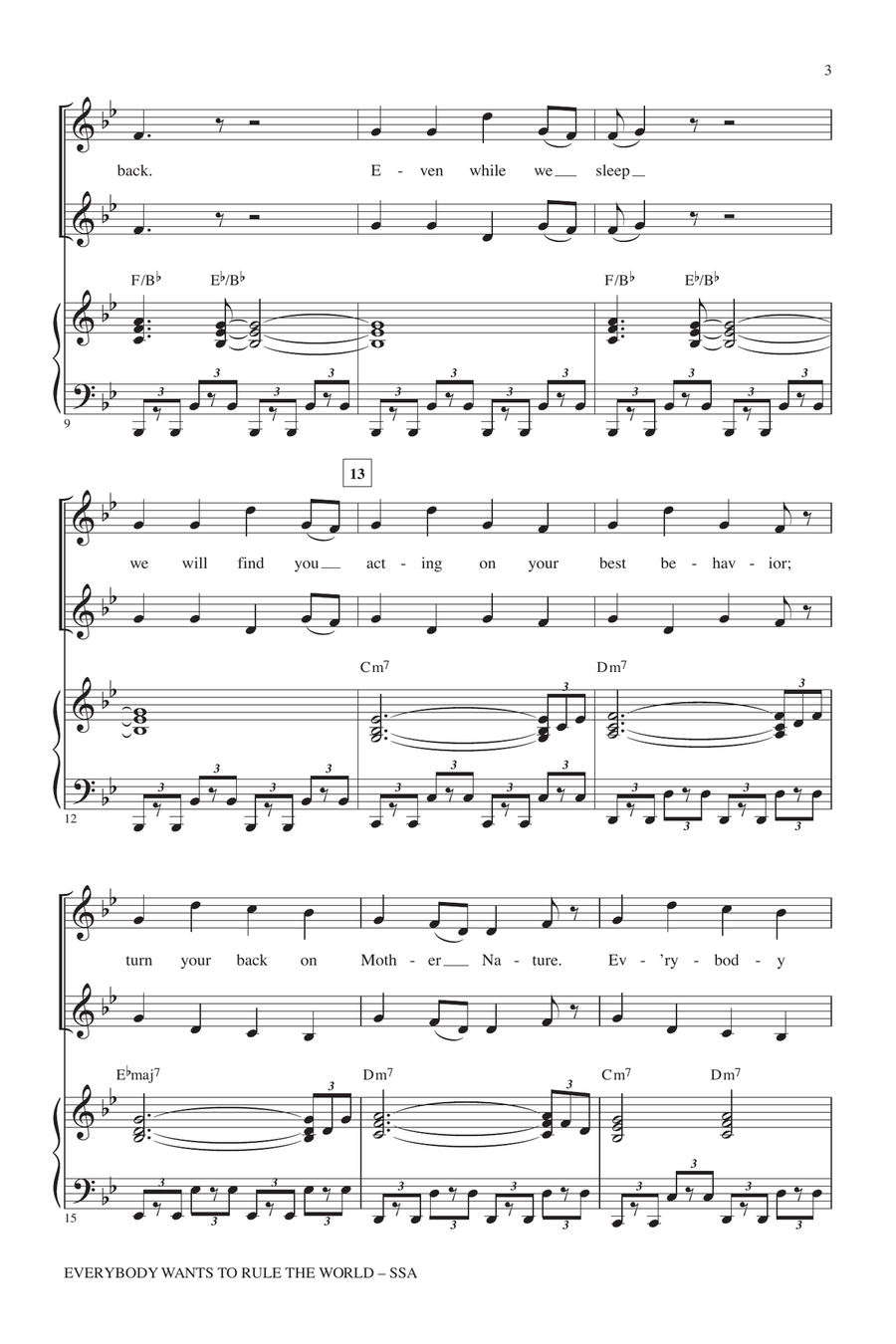Everybody Wants To Rule The World SSA scores gallery preview page 2
