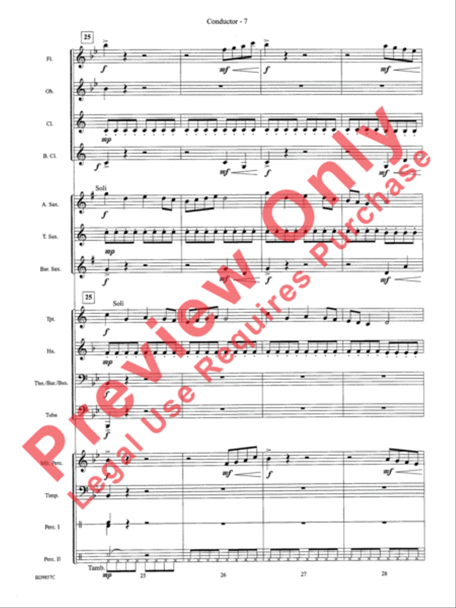 Contredanse Concert Band scores gallery preview page 9
