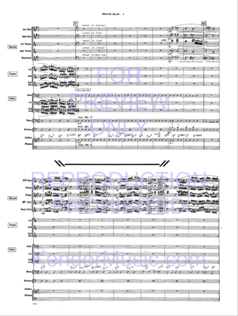American Ballad American Ballad Jazz Ensemble scores gallery preview page 7