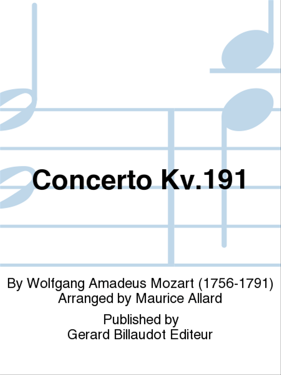 Concerto Kv.191 Concerto Kv.191 Bass Clarinet scores gallery preview page 1
