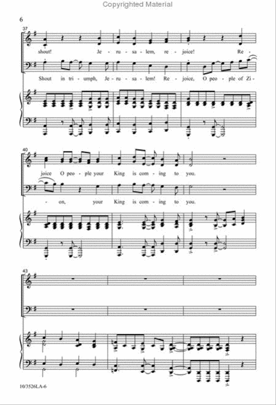 Rejoice! Your King Is Coming 4-Part scores gallery preview page 6