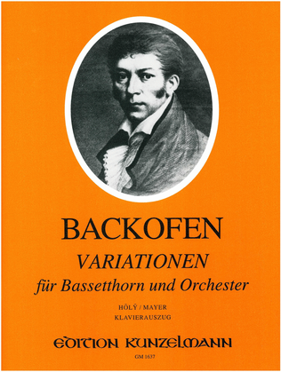 Book cover for Variations for basset horn