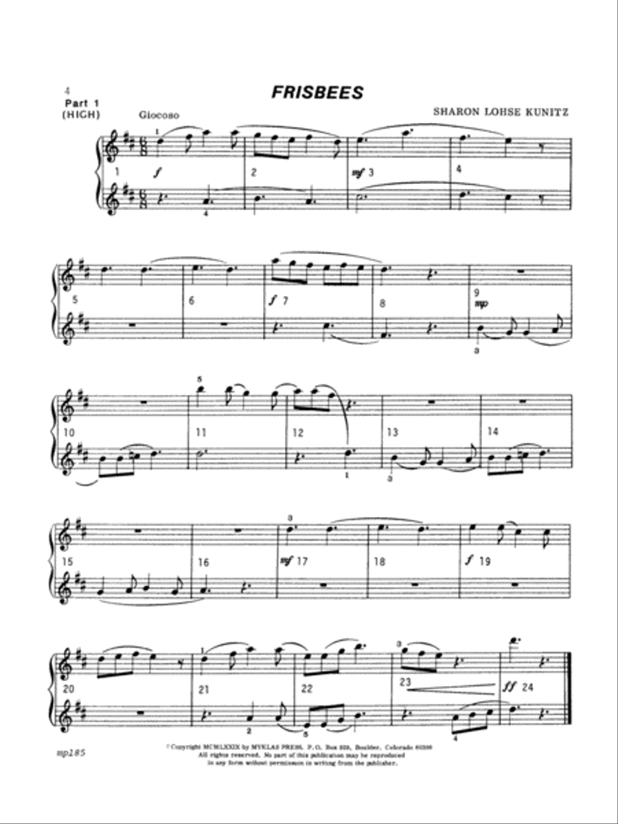 Frisbees Small Ensemble scores gallery preview page 2