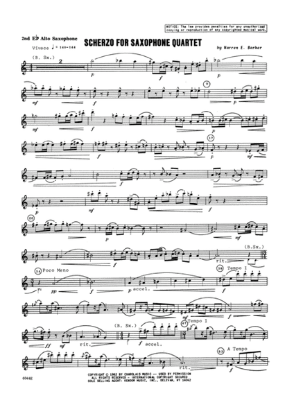 Scherzo for Saxophone Quartet - 2nd Eb Alto Saxophone