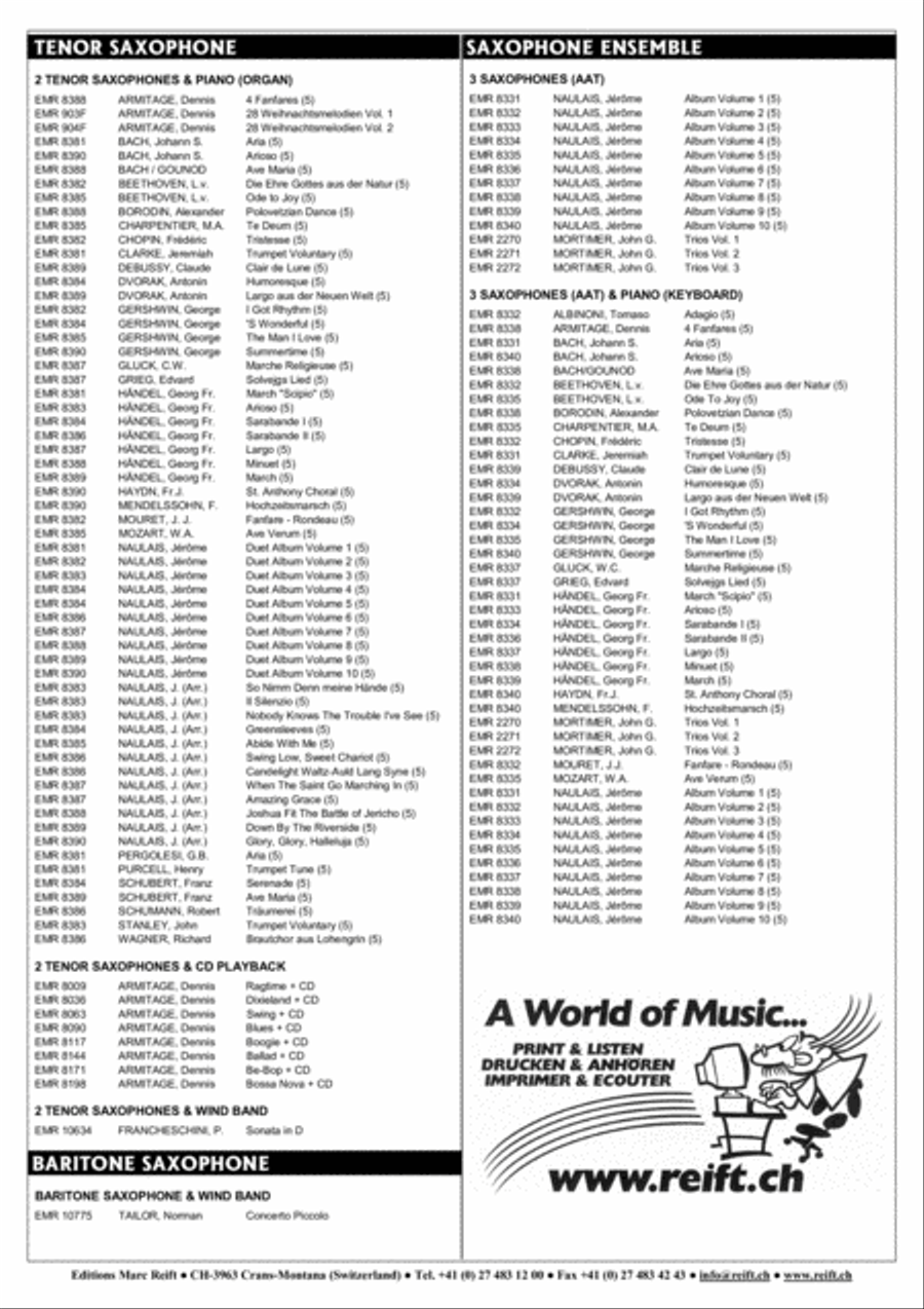Dixieland Tenor Saxophone scores gallery preview page 7
