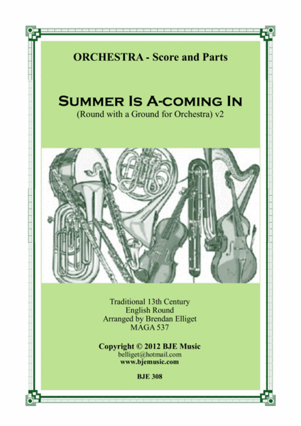 Summer Is A-coming In (Round with a Ground for Orchestra) Score and Parts PDF image number null