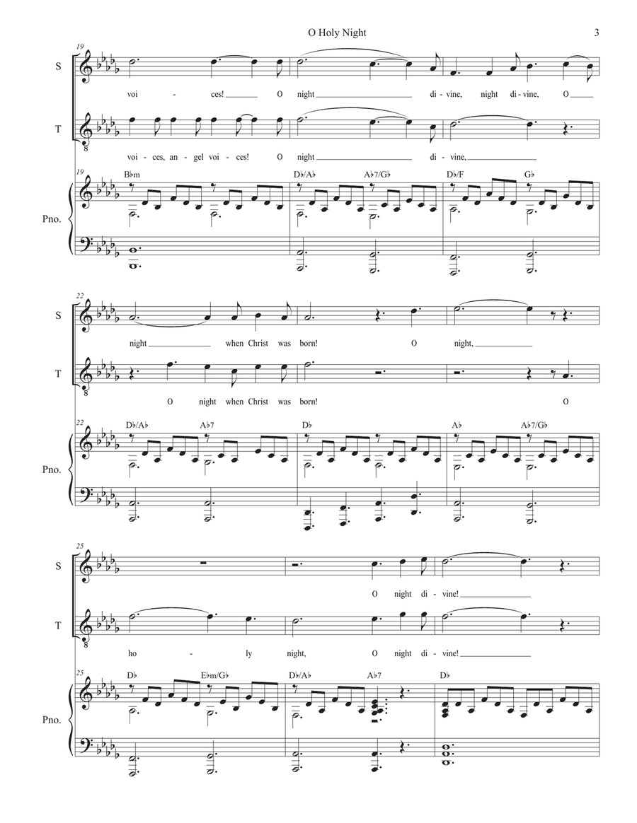 O Holy Night (2-part choir (Soprano & Tenor) - Alternate Version) 2-Part scores gallery preview page 4