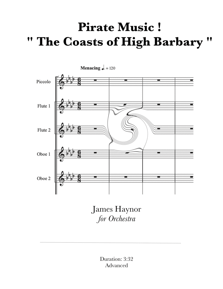 Pirate Music ! " The Coasts of High Barbary " for Orchestra image number null