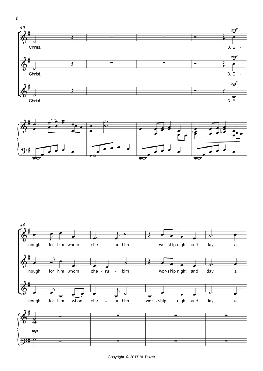 In the Bleak Mid-Winter (In the Bleak Midwinter) - SSA (Upper Voices) SSA scores gallery preview page 6