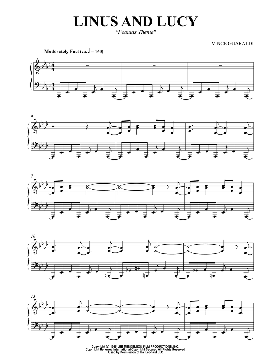 Linus And Lucy Voice scores gallery preview page 2