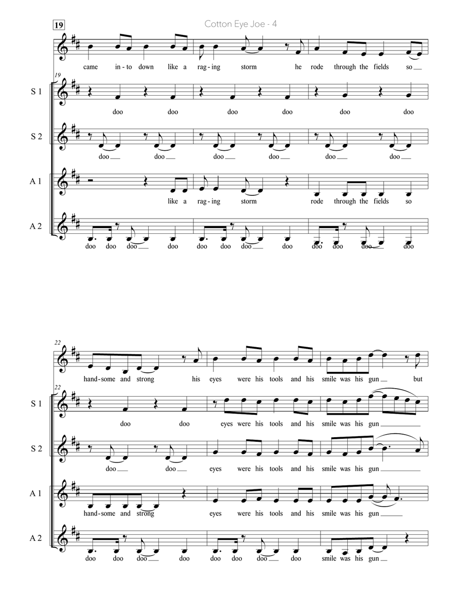 Cotton Eye Joe SSA scores gallery preview page 4