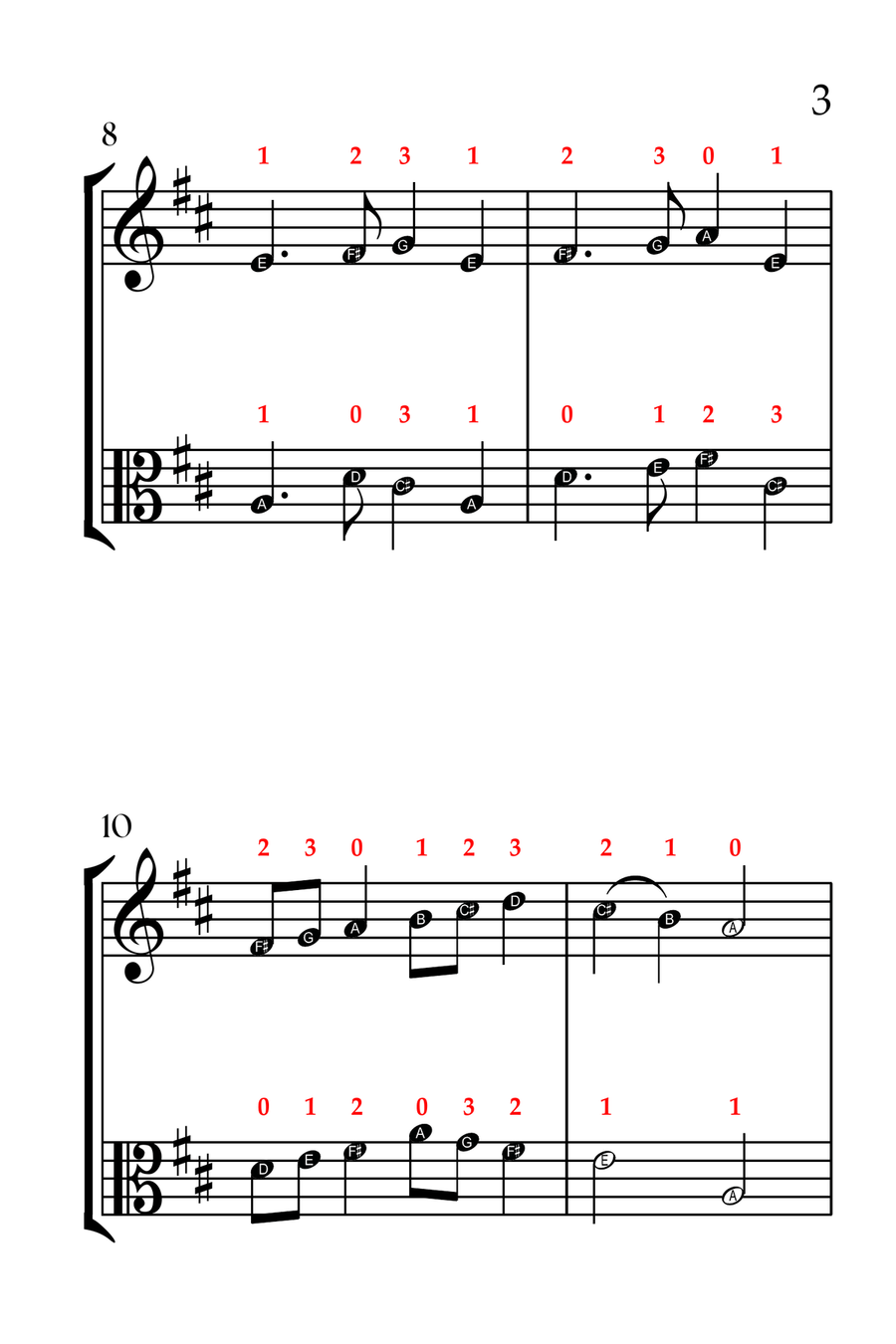 Deck the Halls (VIOLIN AND VIOLA - EASY LEVEL) String Duet scores gallery preview page 4