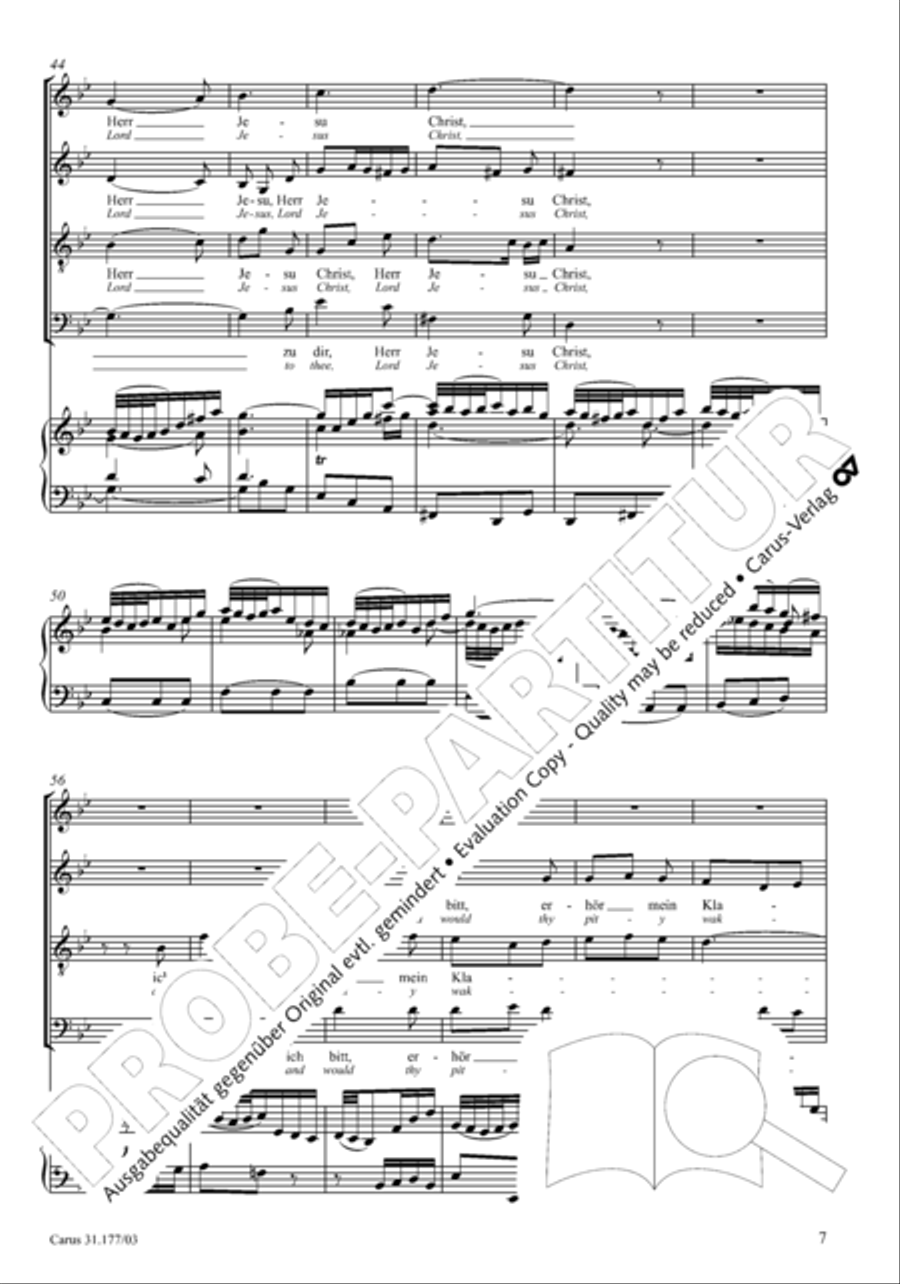I cry to thee, Lord Jesus Christ (Ich ruf zu dir, Herr Jesu Christ) 4-Part scores gallery preview page 8