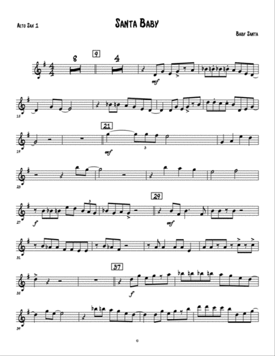 Santa Baby for Jazz Band Jazz Ensemble scores gallery preview page 6