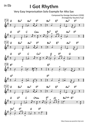 I Got Rhythm - Very Easy Improvisation Example for Alto Sax