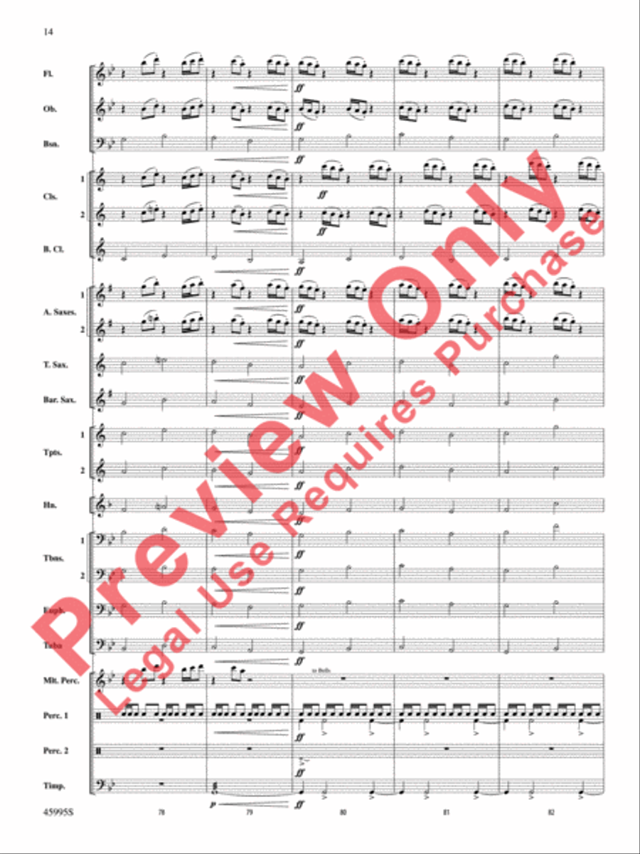 Kaboom! Kaboom! Concert Band scores gallery preview page 15
