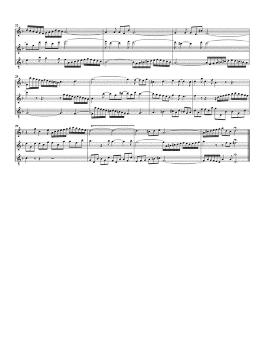 Sinfonia (Three part invention) no.2, BWV 788 (arrangement for 3 recorders)