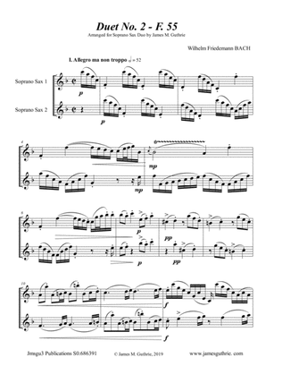 WF Bach: Duet No. 2 for Soprano Sax Duo