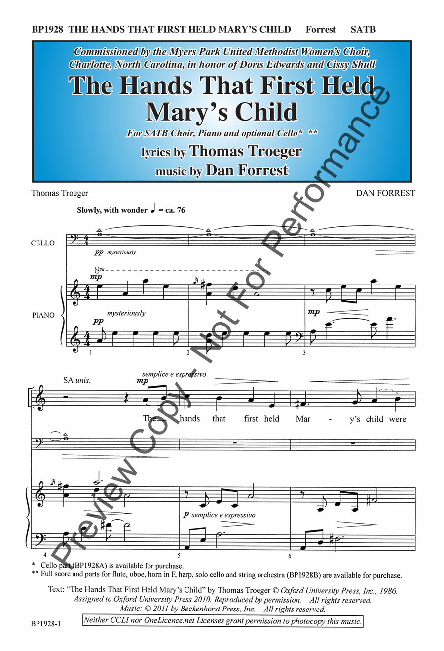 The Hands That First Held Mary's Child - SATB 4-Part scores gallery preview page 2