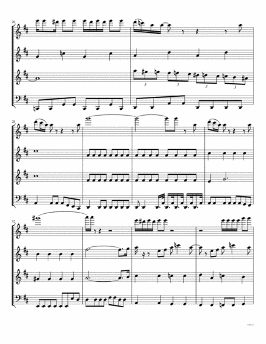 I Am The Walrus Woodwind Quartet scores gallery preview page 5
