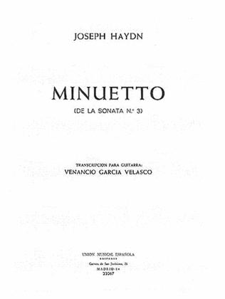 Haydn Minuetto (garcia Velasco) Guitar