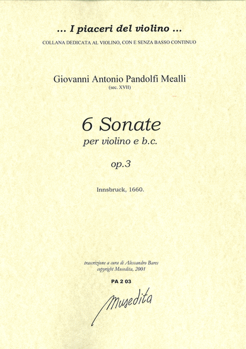 Sonate op.3 (Innsbruck, 1660)