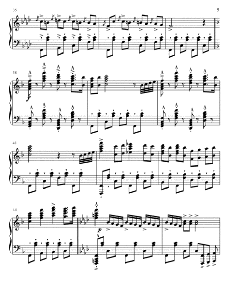 Kálmán/Gallardo - The Gipsy Princess Fantasie Piano Solo scores gallery preview page 5