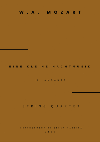 Eine Kleine Nachtmusik (2 mov.) - String Quartet (Full Score and Parts) image number null