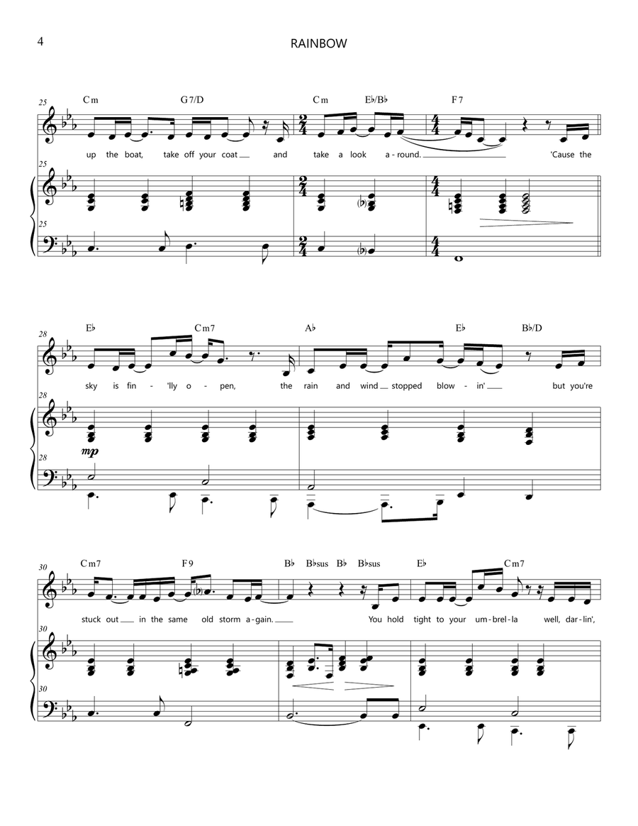 Rainbow Rainbow Piano, Vocal scores gallery preview page 4