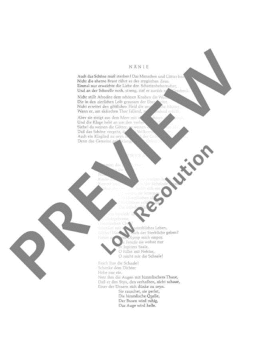 Nänie und Dithyrambe Mixed Choir scores gallery preview page 4