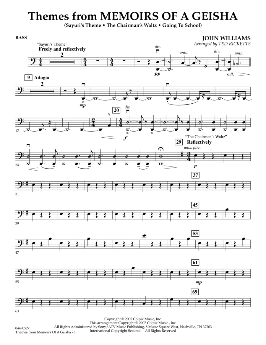 Themes from Memoirs of a Geisha - Bass